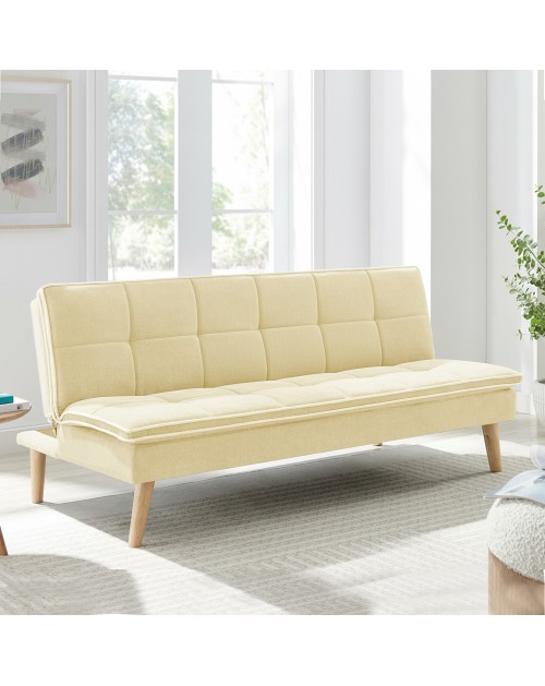 Divano letto Lunaria 3 posti colore crema design moderno 182x88x80H