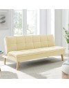 Divano letto Lunaria 3 posti colore crema design moderno 182x88x80H