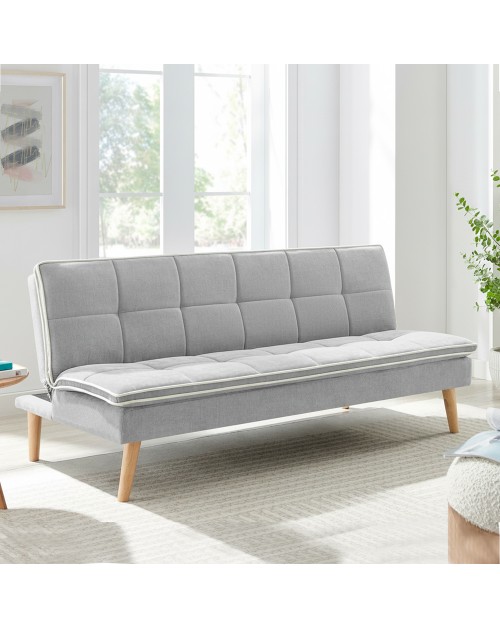Divano letto Lunaria 3 posti colore grigio design moderno 182x88x80H