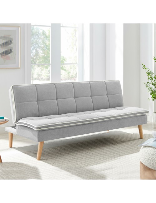 Divano letto Lunaria 3 posti colore grigio design moderno 182x88x80H