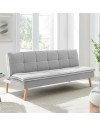 Divano letto Lunaria 3 posti colore grigio design moderno 182x88x80H