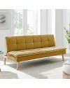 Divano letto Lunaria 3 posti colore senape design moderno 182x88x80HE