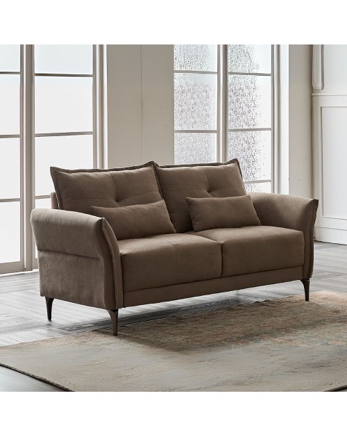 Divano 2 posti Nutmeg in tessuto beige 160x76x86H