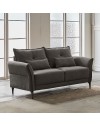 Divano 2 posti Nutmeg in tessuto grigio scuro 160x76x86H
