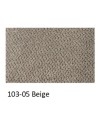 Divano 3 Posti Nutmeg con pouf in tessuto beige 196x76x86H