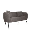 Divano Nuvia 2 posti in tessuto Grigio mouse con piedi neri 141x70x74H