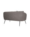 Divano Nuvia 2 posti in tessuto Grigio mouse con piedi neri 141x70x74H