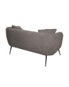 Divano Nuvia 2 posti in tessuto Grigio mouse con piedi neri 141x70x74H