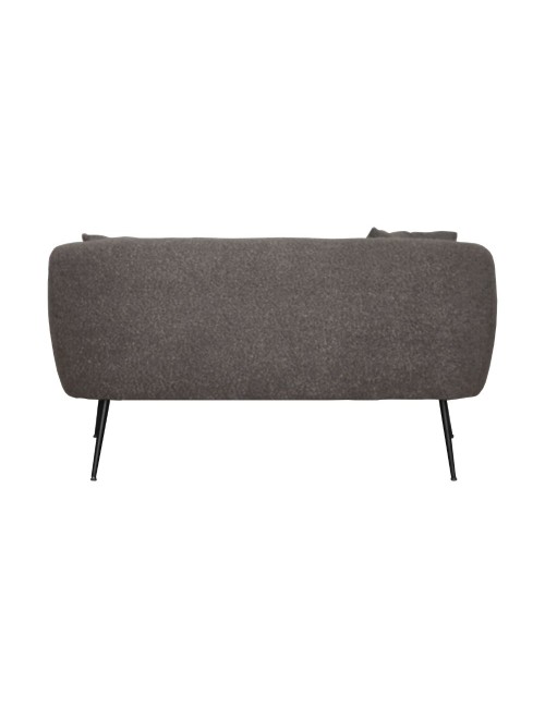 Divano Nuvia 2 posti in tessuto Grigio mouse con piedi neri 141x70x74H
