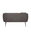 Divano Nuvia 2 posti in tessuto Grigio mouse con piedi neri 141x70x74H