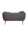 Divano Nuvia 2 posti in tessuto Grigio mouse con piedi neri 141x70x74H