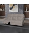 Divano Kayde 3 posti recliner elettrico in tessuto beige – Comfort e relax totale