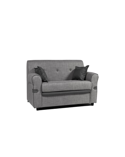 Divano 2 posti tessuto Tokyo 116x72x84,5h colore grigio