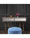 Dresser Eliza gambe oro e 2 cassetti finitura vizon cream 140.5x45.5x80.3H