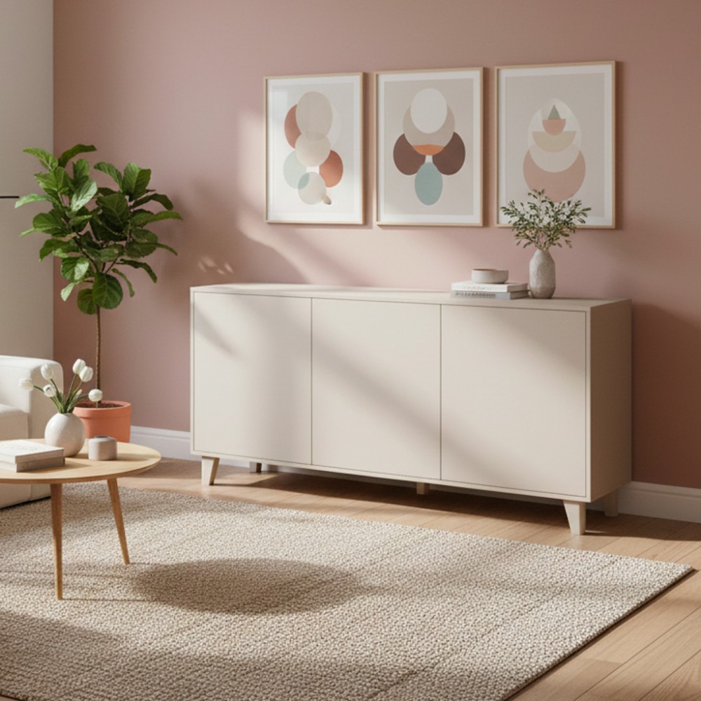 Madia Nimes Moran 3 Ante Beige 154 cm con Apertura Push-Pull – Design Moderno