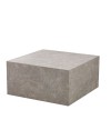 Tavolino quadrato da salotto effetto marmo beige Lola 80x80x40H