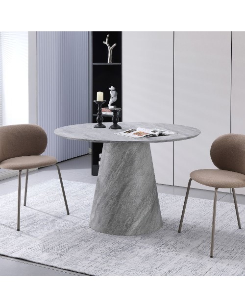 Tavolo rotondo Ben100 colore cemento 100x100x75.5H