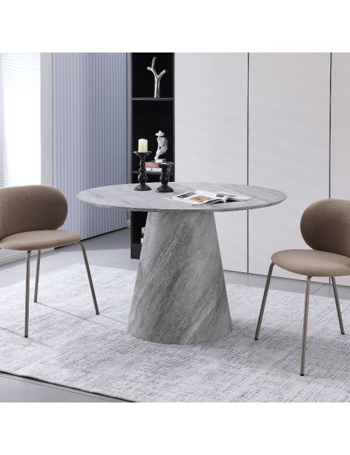 Tavolo rotondo Ben100 colore cemento 100x100x75.5H
