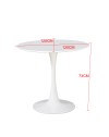 Tavolo rotondo Derek 120x120x73H colore bianco opaco