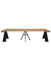 Consolle Allungabile Kresio Rovere 50–300 cm con Gambe in Metallo Nero