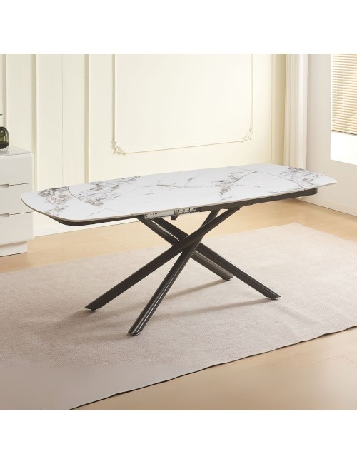 Tavolo girevole Allungabile Astrid piano ceramica 140x90x76H