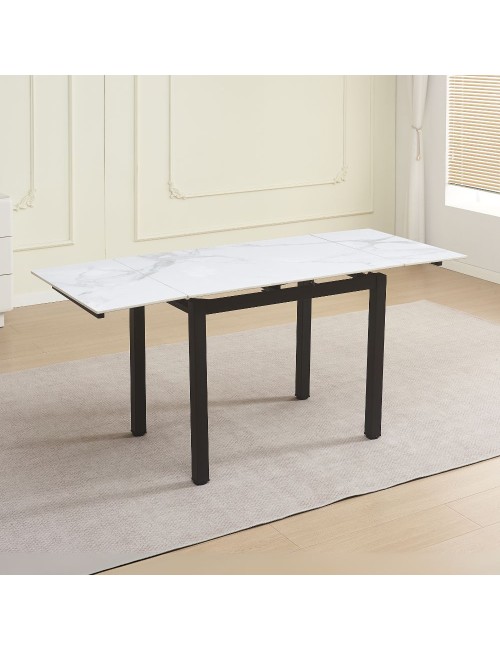 Tavolo Allungabile Kyoto con piano in ceramica e struttura in metallo