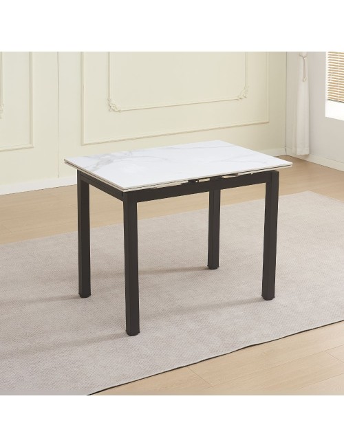 Tavolo Allungabile Kyoto con piano in ceramica e struttura in metallo