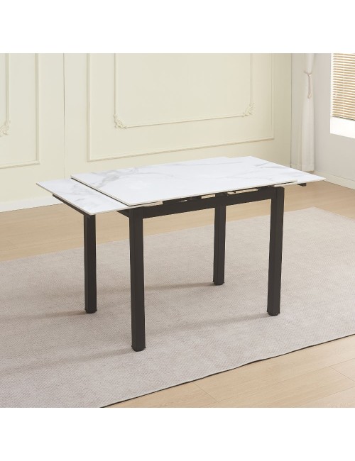 Tavolo Allungabile Kyoto con piano in ceramica e struttura in metallo