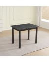 Tavolo allungabile Kyoto con piano in ceramica marmo nero ardesia e struttura in metallo nero 100x70x75H