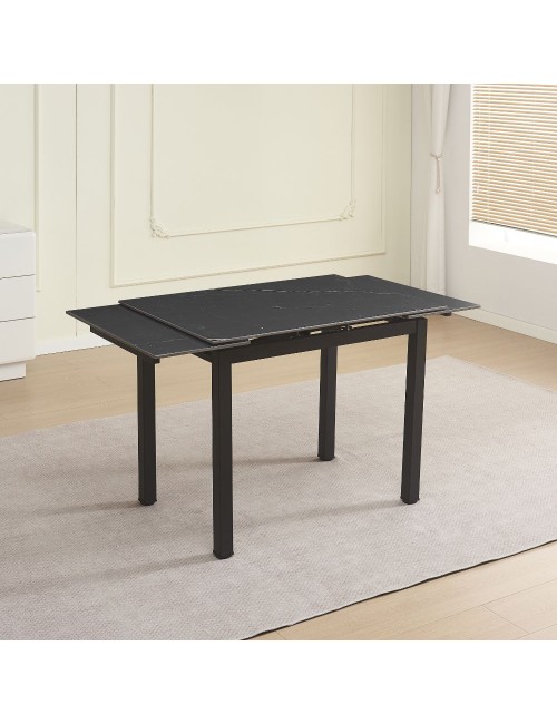Tavolo Allungabile Kyoto con piano in ceramica e struttura in metallo
