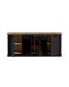 Madia Flux 4 ante e 2 cassetti 213 cm nero cabezone con top rovere riviera