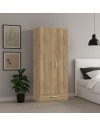 Armadio Arcadia 2 ante e 1 cassetto rovere 89x54x210.5H