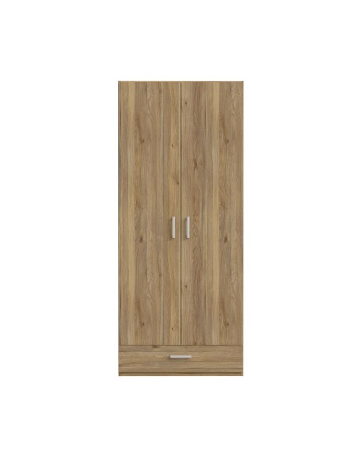 Armadio Arcadia 2 ante e 1 cassetto rovere 89x54x210.5H