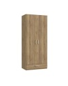 Armadio Arcadia 2 ante e 1 cassetto rovere 89x54x210.5H