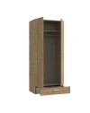 Armadio Arcadia 2 ante e 1 cassetto rovere 89x54x210.5H