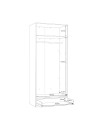 Armadio Arcadia 2 ante e 1 cassetto rovere 89x54x210.5H