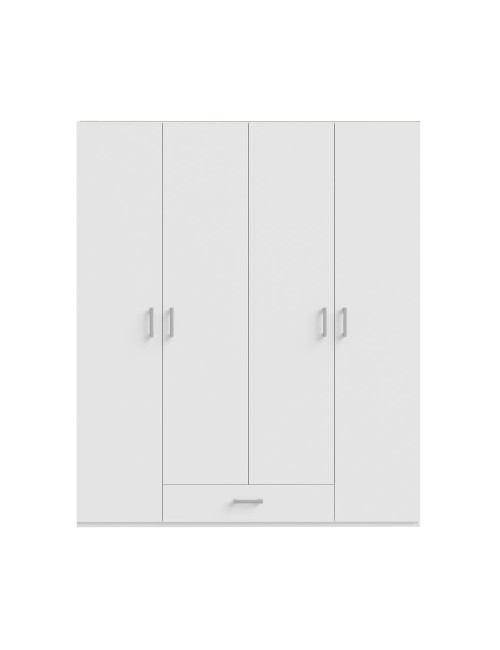 Armadio Arcadia 4 ante e 1 cassetto bianco 177.5x54x210.5H