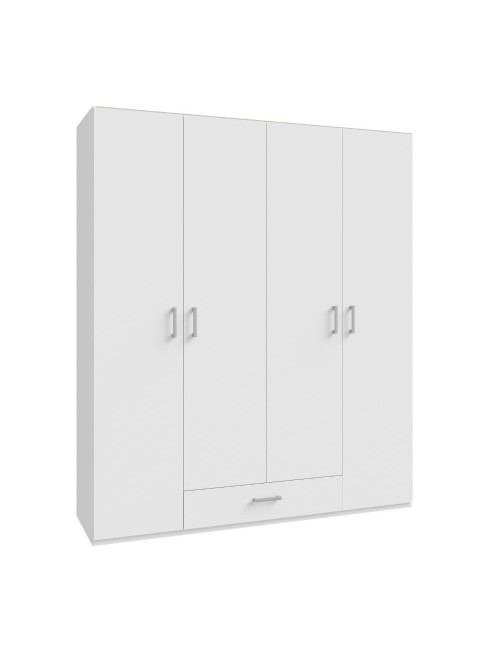 Armadio Arcadia 4 ante e 1 cassetto bianco 177.5x54x210.5H