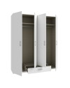 Armadio Arcadia 4 ante e 1 cassetto bianco 177.5x54x210.5H