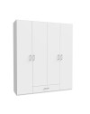 Armadio Arcadia 4 ante e 1 cassetto bianco 177.5x54x210.5H