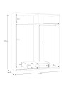 Armadio Arcadia 4 ante e 1 cassetto bianco 177.5x54x210.5H