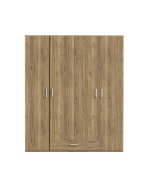 Armadio Arcadia 4 ante e 1 cassetto rovere 177.5x54x210.5H