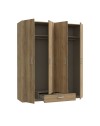 Armadio Arcadia 4 ante e 1 cassetto rovere 177.5x54x210.5H