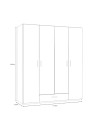 Armadio Arcadia 4 ante e 1 cassetto rovere 177.5x54x210.5H