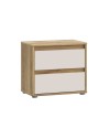 Comodino Neutra Rovere e Cashmere con 2 Cassetti – Design Moderno