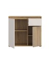 Mobile Multiuso Neutra Rovere e Cashmere con Anta Cannettata e Cassetto