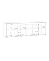 Porta TV Neutra Rovere e Cashmere con 4 Ante con dettagli Cannettati