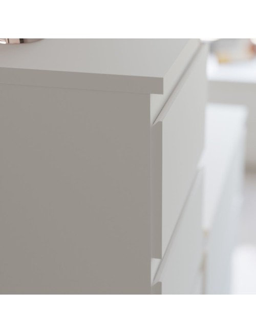 Comodino Morgan 2 cassetti bianco – 41.8x32.2x49.3H
