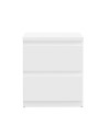 Comodino Morgan 2 cassetti bianco – 41.8x32.2x49.3H