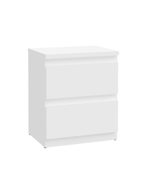 Comodino Morgan 2 cassetti bianco – 41.8x32.2x49.3H